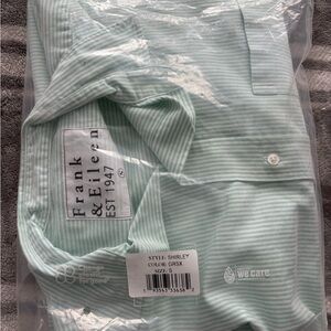 Frank & Eileen Shirley Mint Striped Oxford Button Down Shirt
